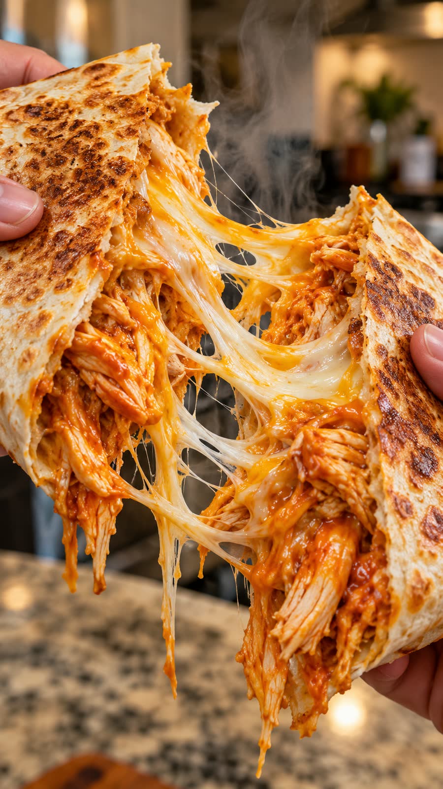 High-Protein Buffalo Chicken Quesadilla
